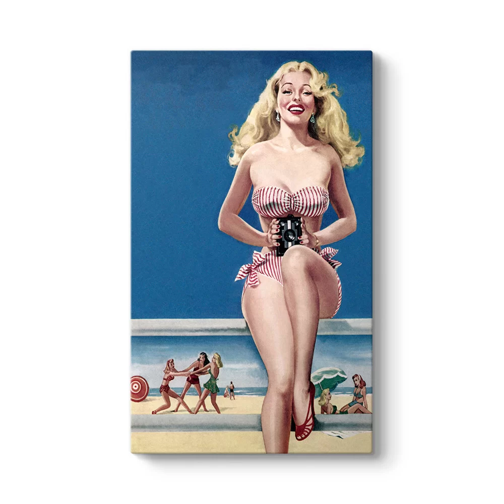 Pin Up Girl Sahil Tablosu - Model 35